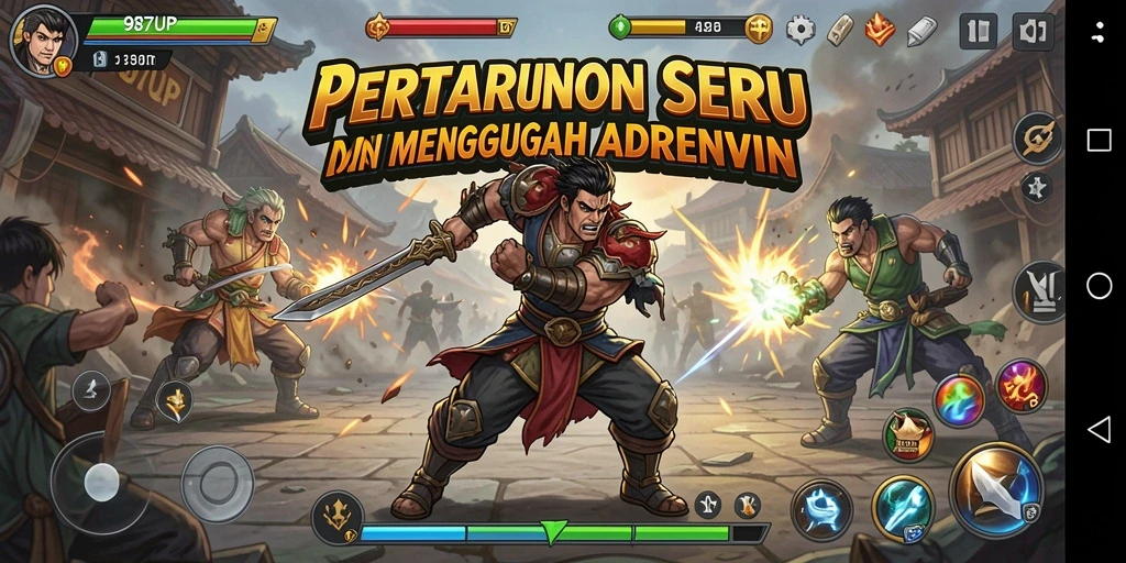Tampilan menarik dari pertarungan seru di 987UP.
