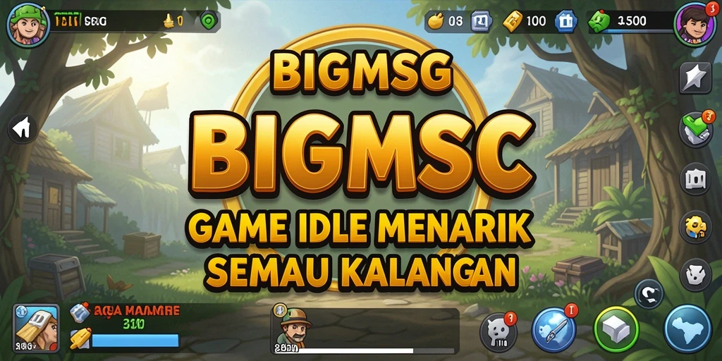 Screenshot gameplay BIGMSG dengan pemainan Idle yang seru.