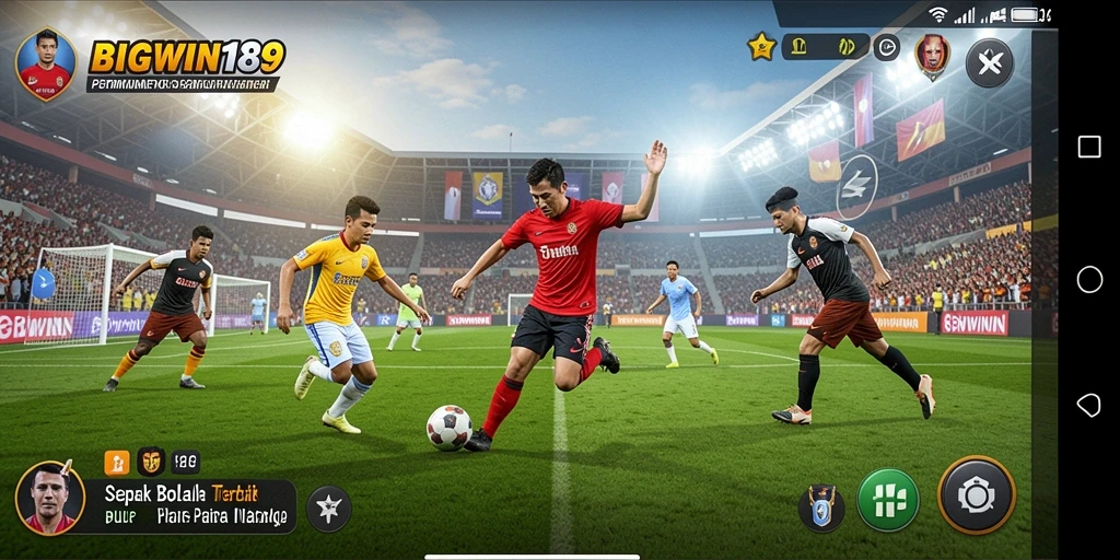 Gameplay menarik di lapangan sepak bola dengan BIGWIN189.