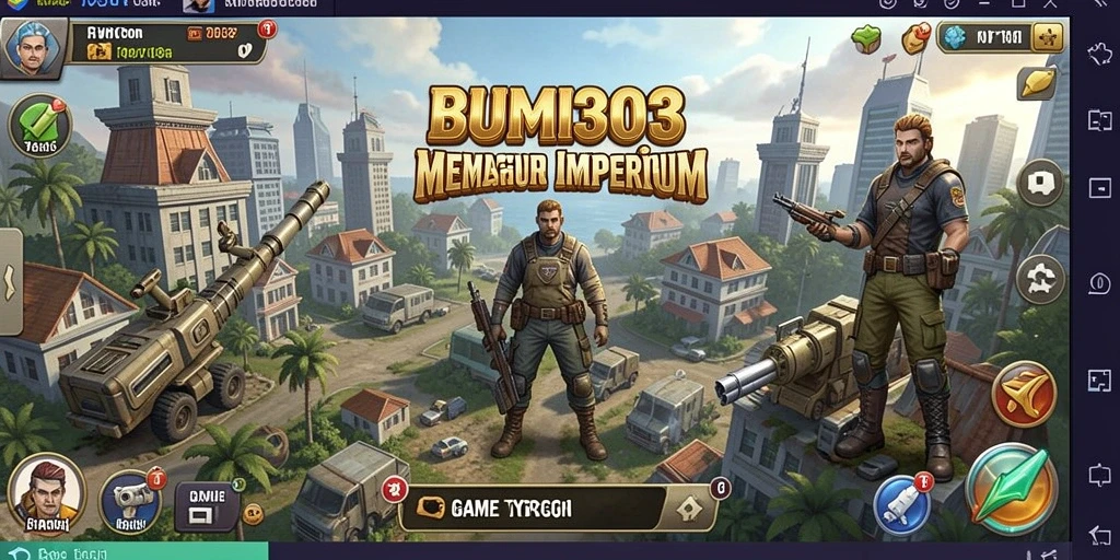 Tampilan gameplay BUMI303 menunjukkan strategi bisnis yang menarik.