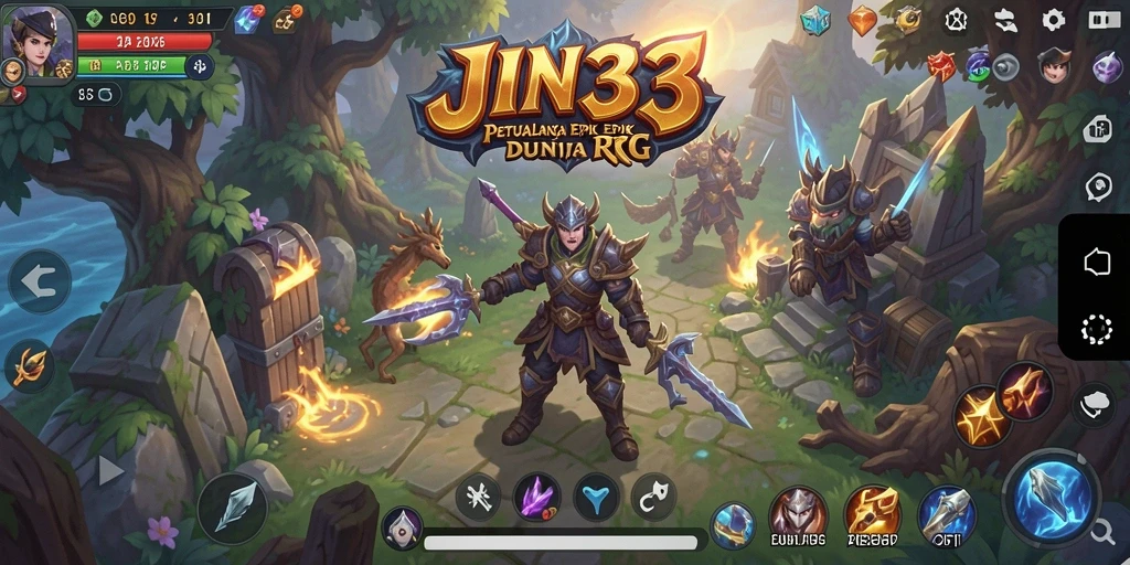 Screenshot JIN33 menampilkan aksi pertempuran yang mendebarkan dalam RPG.