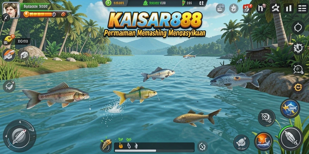 Tampilan gameplay menarik dari KAISAR888 dengan aksi memancing seru.