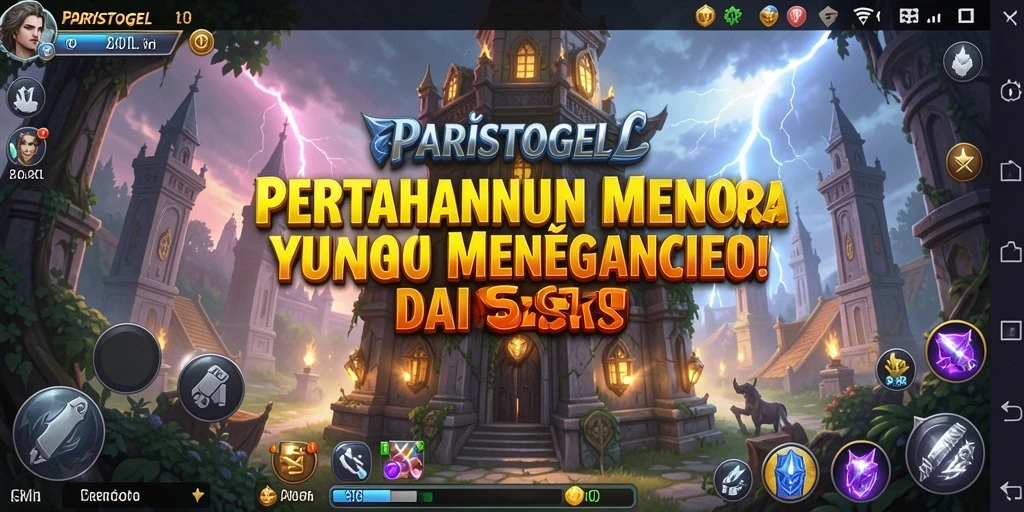Tangkapan layar menunjukkan aksi intens dalam permainan Tower Defense.