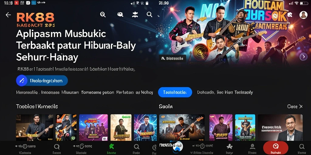 Tampilan permainan musik yang menarik dan interaktif dari RK88.