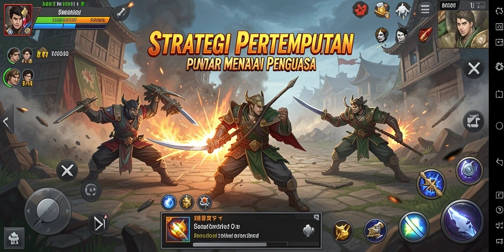 Screenshot V07 menampilkan aksi pertempuran strategis yang mendebarkan.