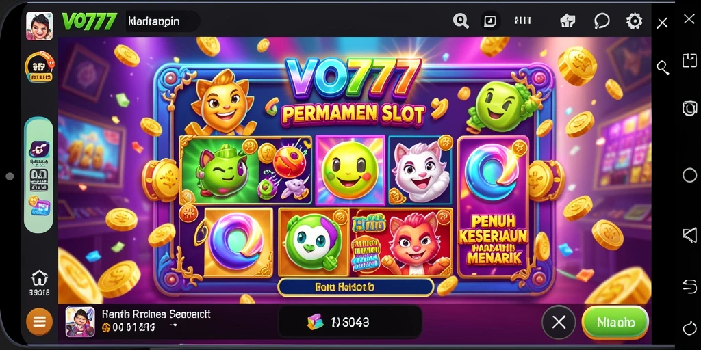 Screenshot utama VO777 menampilkan gameplay slot yang mengesankan.