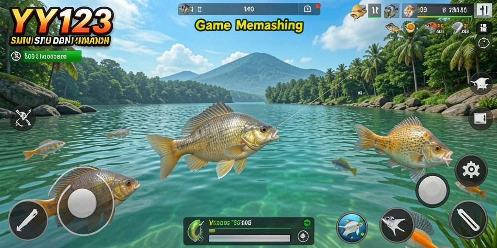 Tangkapan ikan yang spektakuler dalam gameplay YY123.